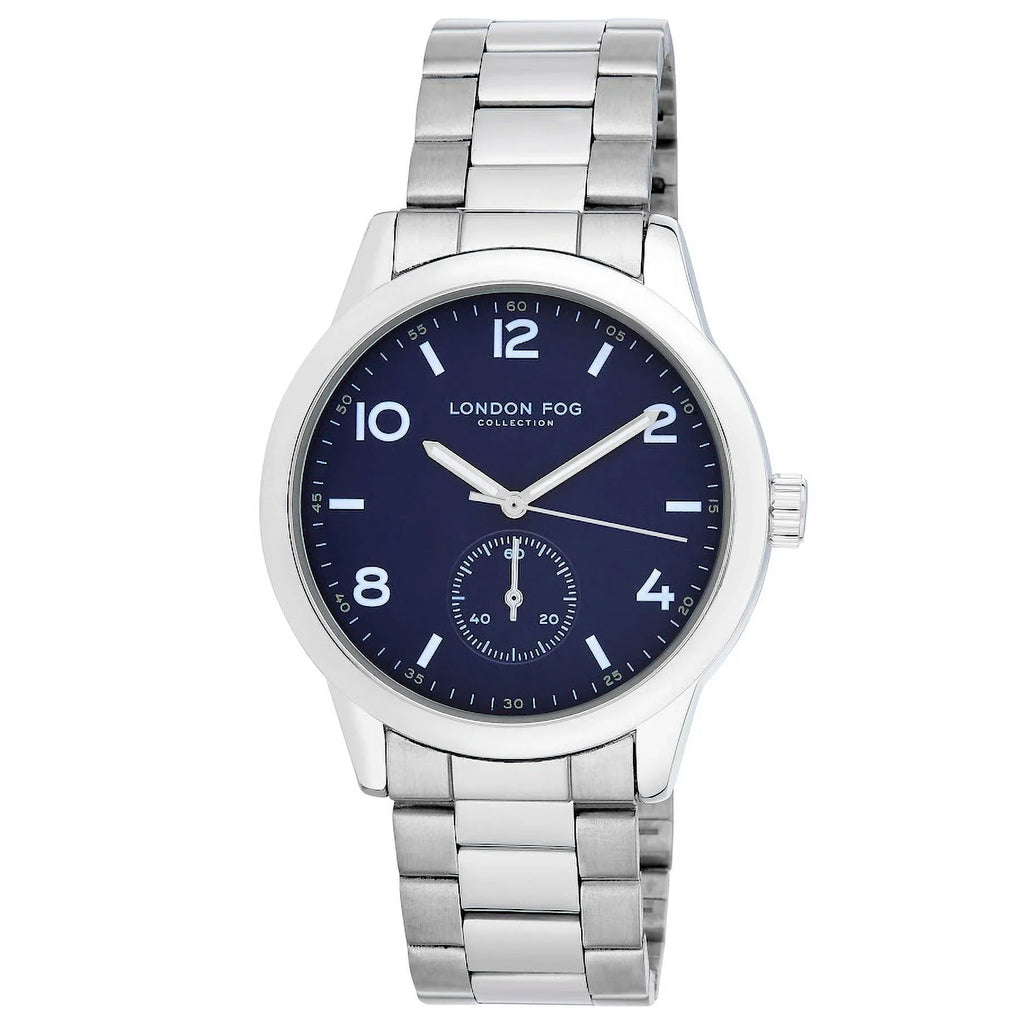 London Fog Perth 42mm Silver Second Hand Bracelet Watch