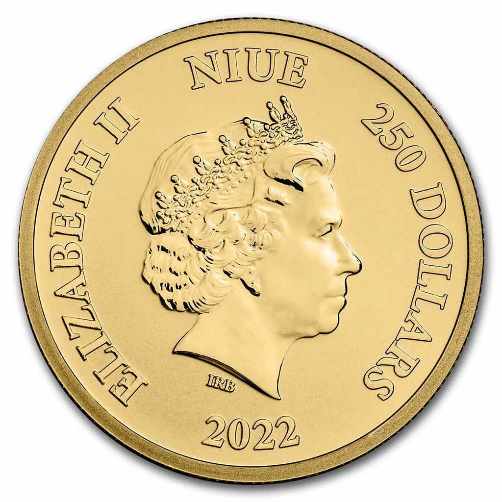 2022 Niue 1 oz Gold $250  Comics Justice League: The Flash
