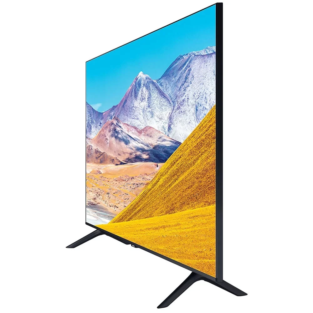 Samsung 85-inch  4K Ultra  Smart   (2020 Model) Crystal Processing 4K Bundle with TaskRabbit Installation Services + Deco Gear Wall Mount +  Cables + Surge Adapter