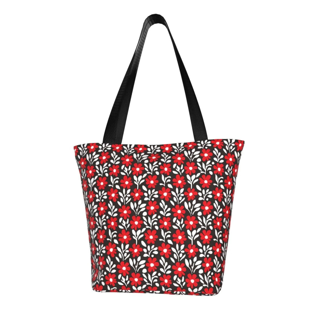Lukts Red Floral Tote Bag,Shoulder Bag Women' Hobos Handbags Large Capacity Shopping Bag