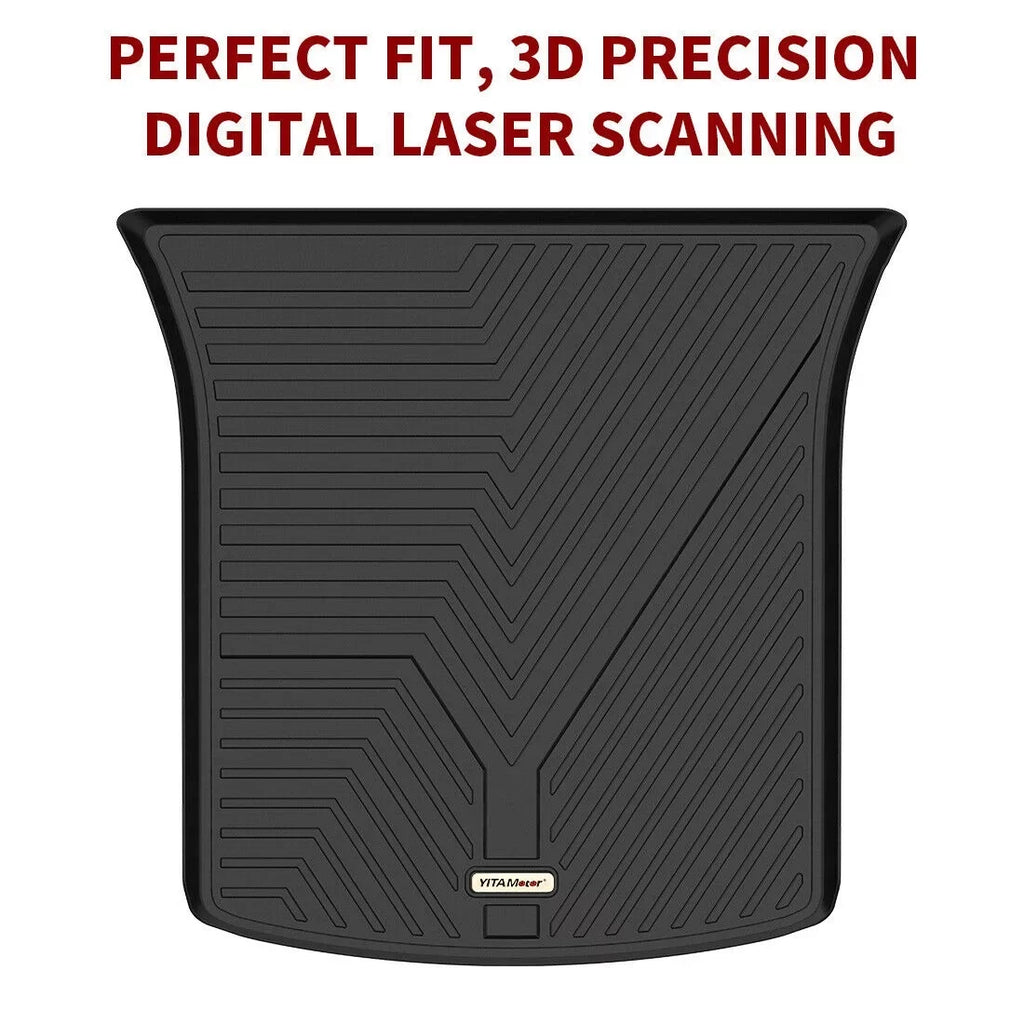 Ledkingdomus Floor Mats for 2020-2023 Tesla Model  Rear Trunk Mat All Weather Black