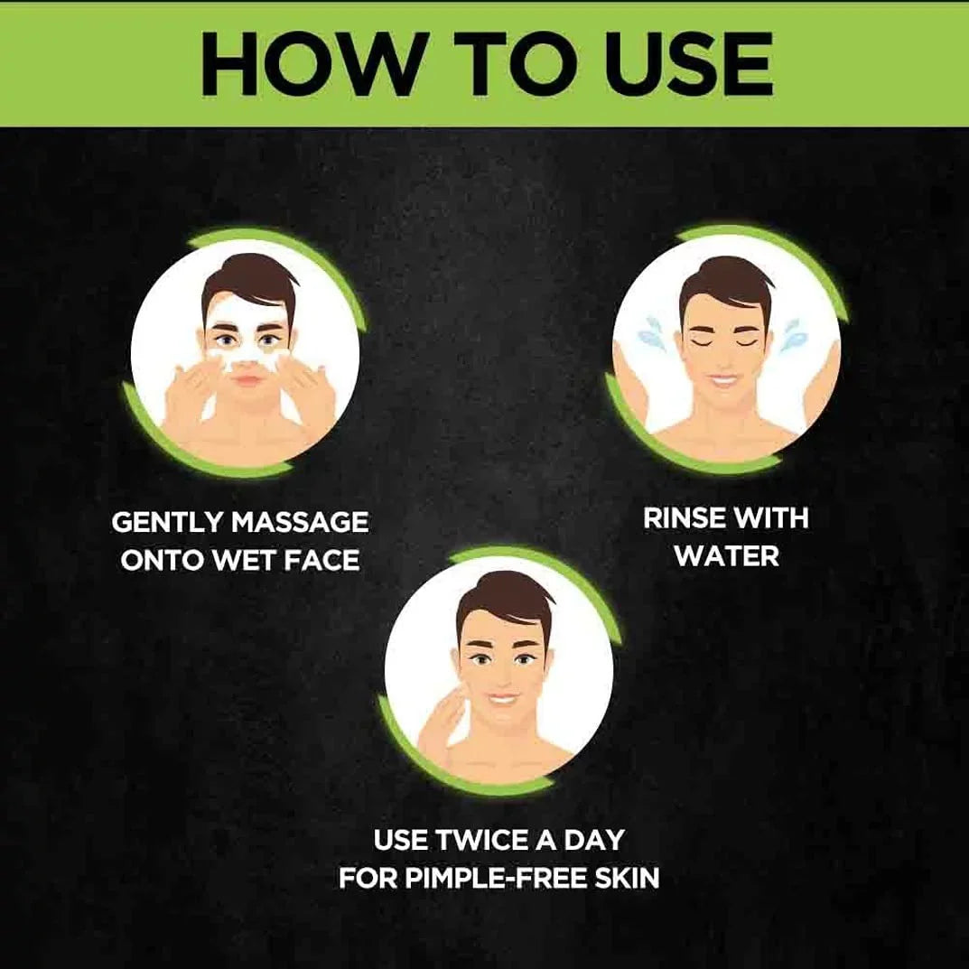 Garnier Men, Anti-Pimple Face Wash, Repairs Skin & Balances 150g (Pack of 2)