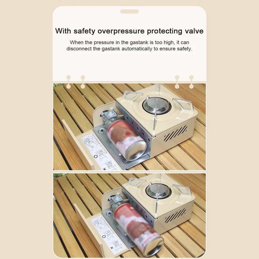 Portable Butanes Stove 2500W - Cassette Stove with Piezo Ignition for Cooking, Perfect for Camping