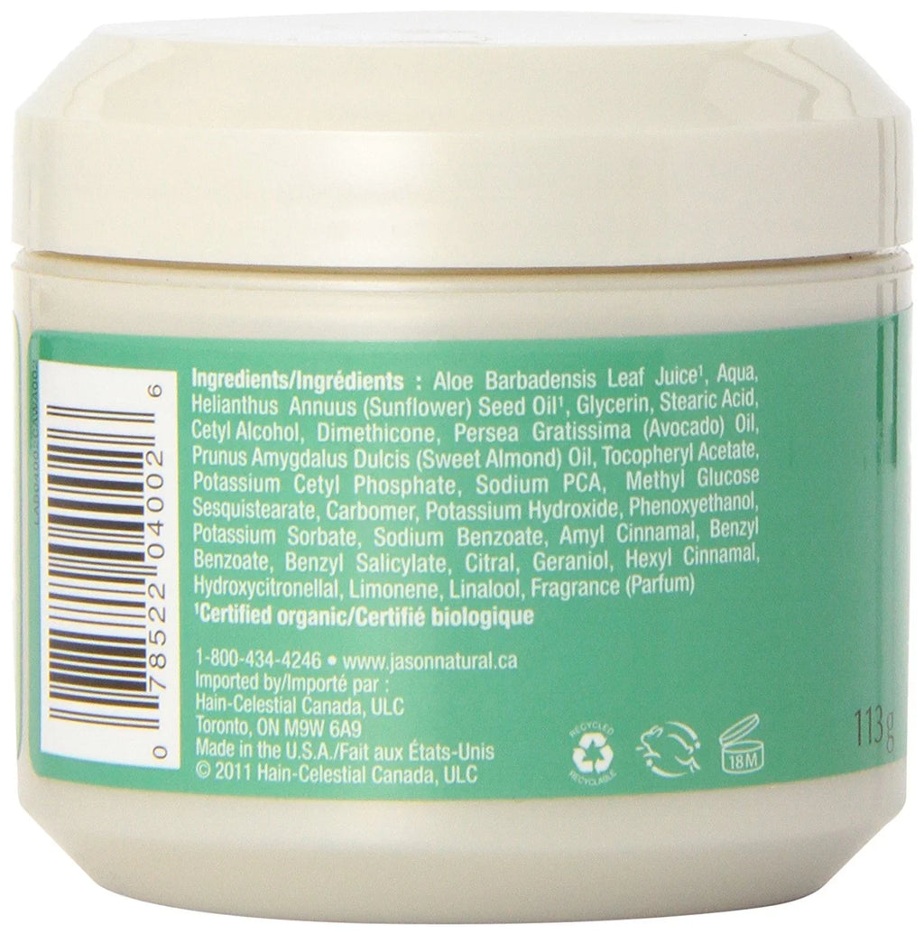 Jason Pure Natural Moisturizing Creme, Soothing 84% Aloe Vera, 4 Ounce (Pack of 3)