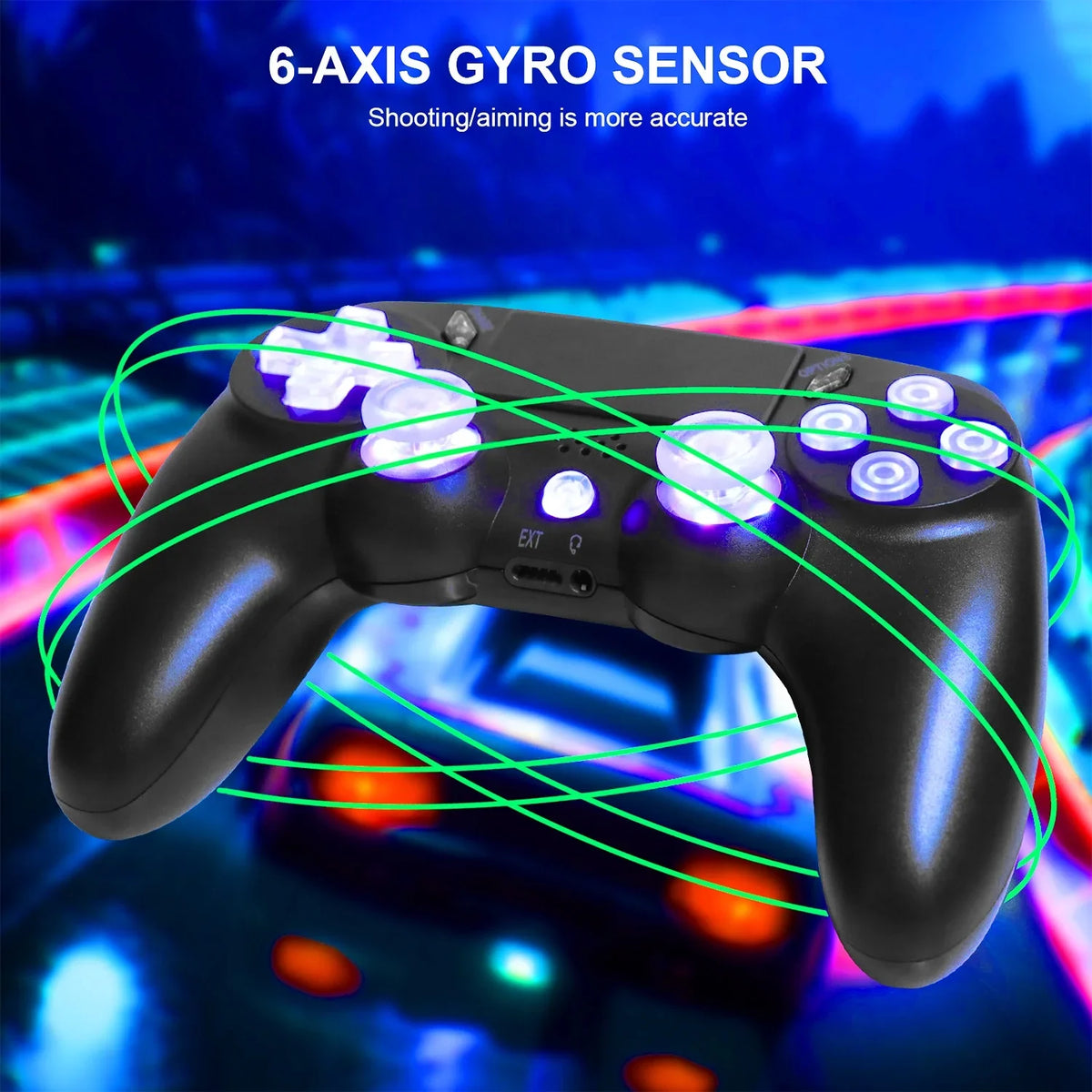 Wireless Controller Game Joystick Controller for / Slim/Pro,Compatible with  Console-Black