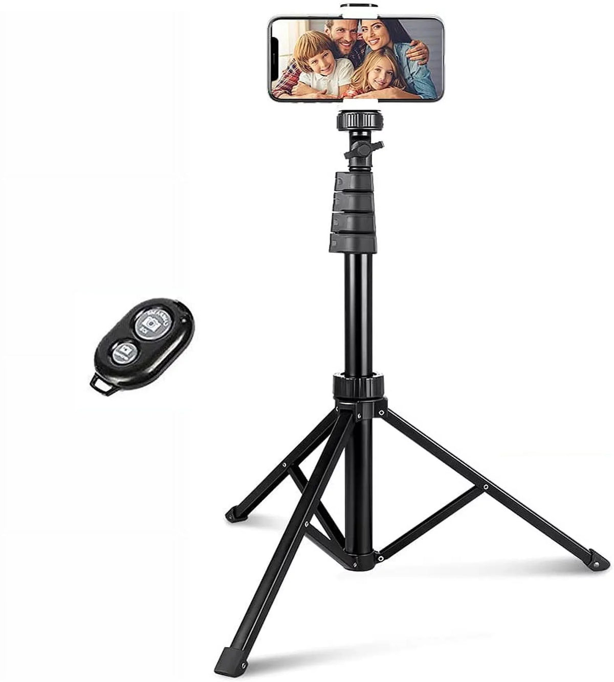 Wireless Tripod Selfie Stick for iPhone 14/14 Pro/Pro Max/13/13 Pro/Pro Max/12 Pro/Pro Max/Pro Plus/Max Mini - Monopod Remote Shutter Built-in Self-Portrait Extendable Stand
