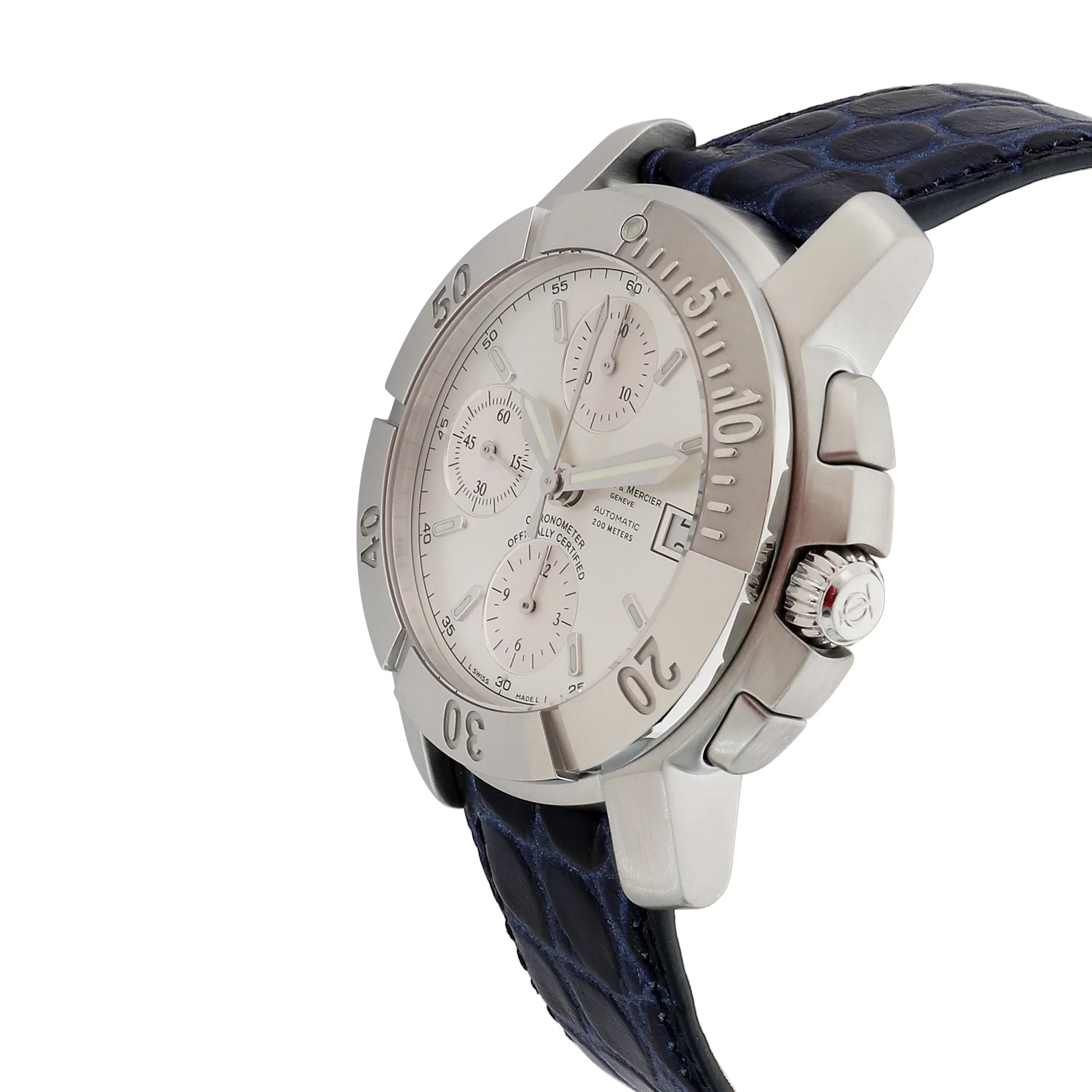 Baume & Mercier Capeland Chrono 65366 Men's Watch in  Stainless Steel Pre-Owned