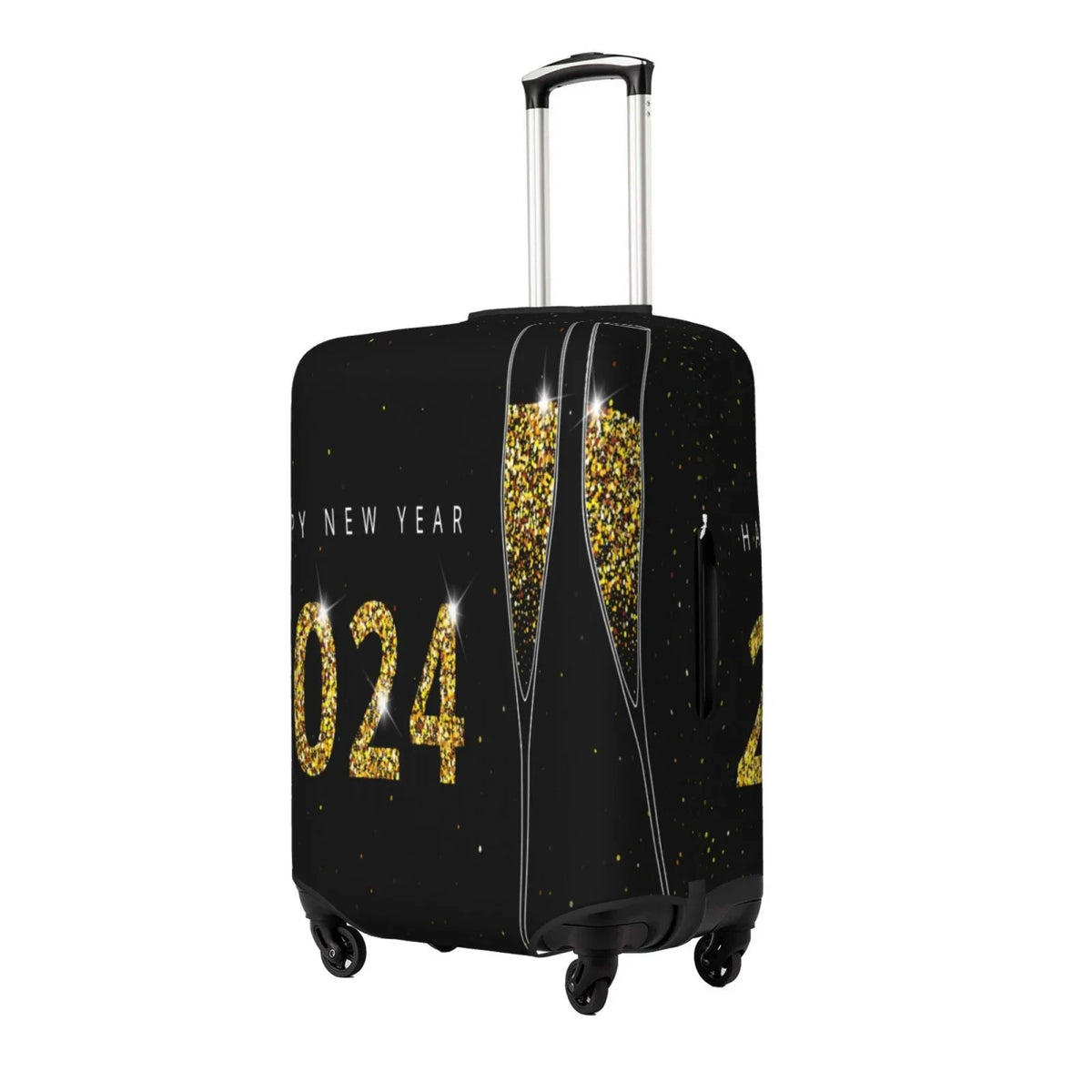 Haiem Happy New Year 2024 (2) Luggage Cover,Durable, Washable Suitcase Protector With Anti-Scratch Technology - Keep Your Luggage Looking New Medium