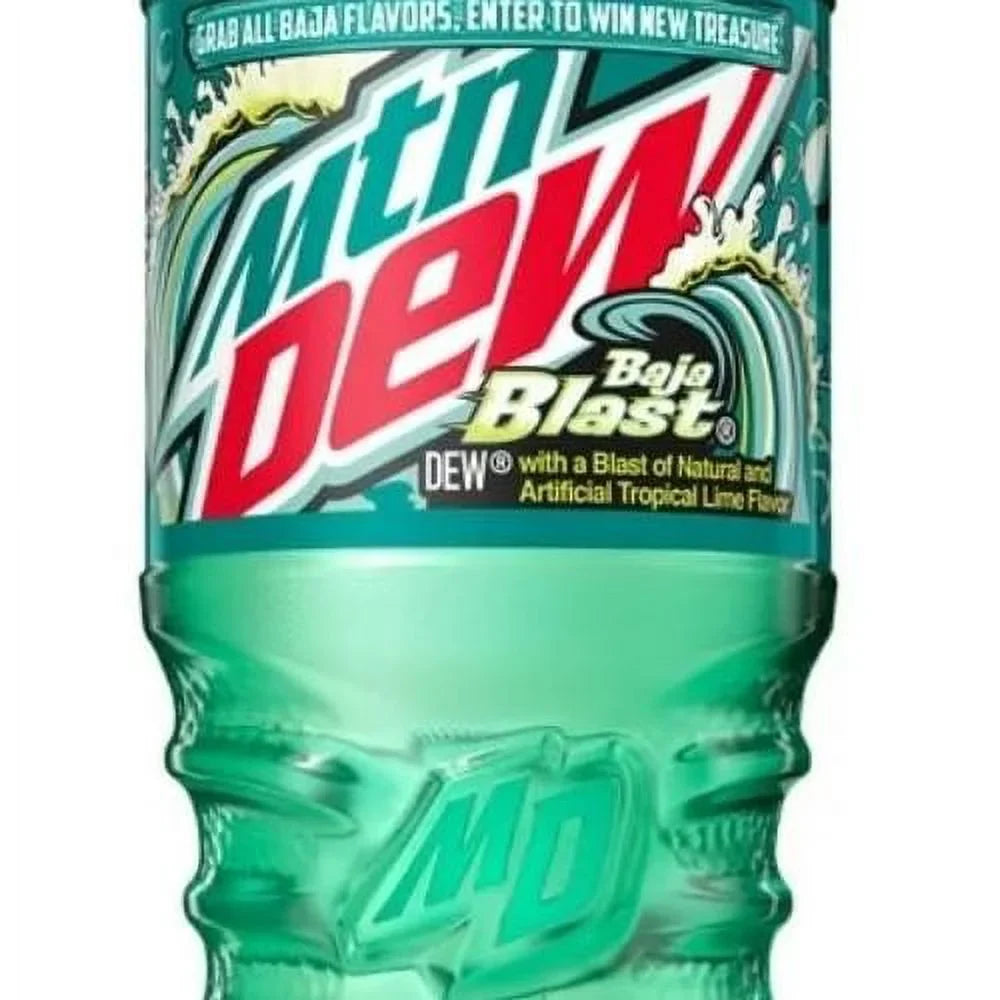 Mountain Dew Mtn Dew, 20 Oz Bottles, 6 Bottles (Baja Blast)
