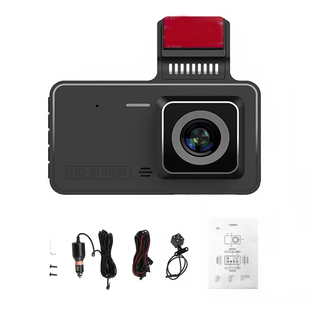 Shinysix 1080P  Dash Camera 4 Inch Car Dashcam Driving Recorder 170° Wide Angle with Touchscreen Support Night-Vision Loop Recording Motion Detection Reversing Picture