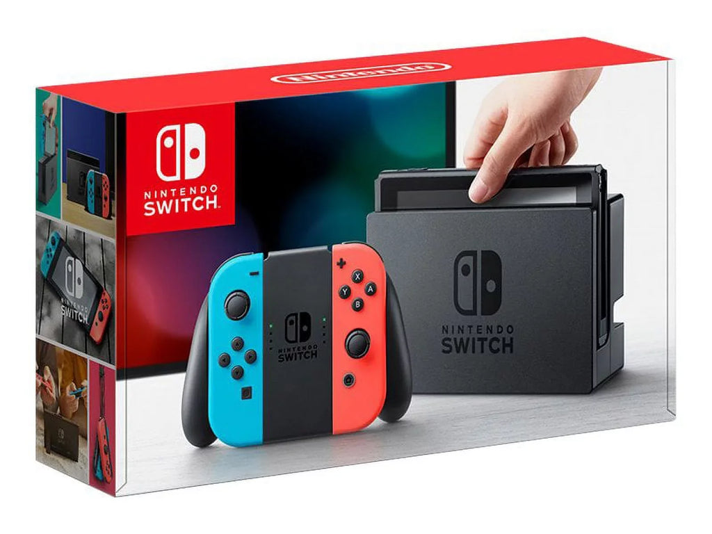 Nintendo Switch with Neon Blue and Neon Red Joy-Con - Game console - Full  - black, neon red, neon blue - Mario Kart 8 Deluxe