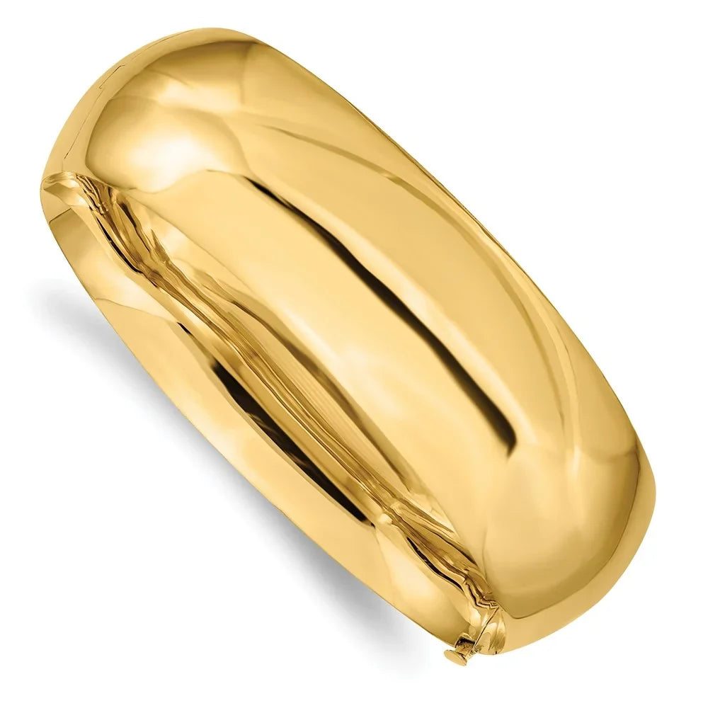 14k 13/16 Oversize High Polished Hinged Bangle Bracelet /16O