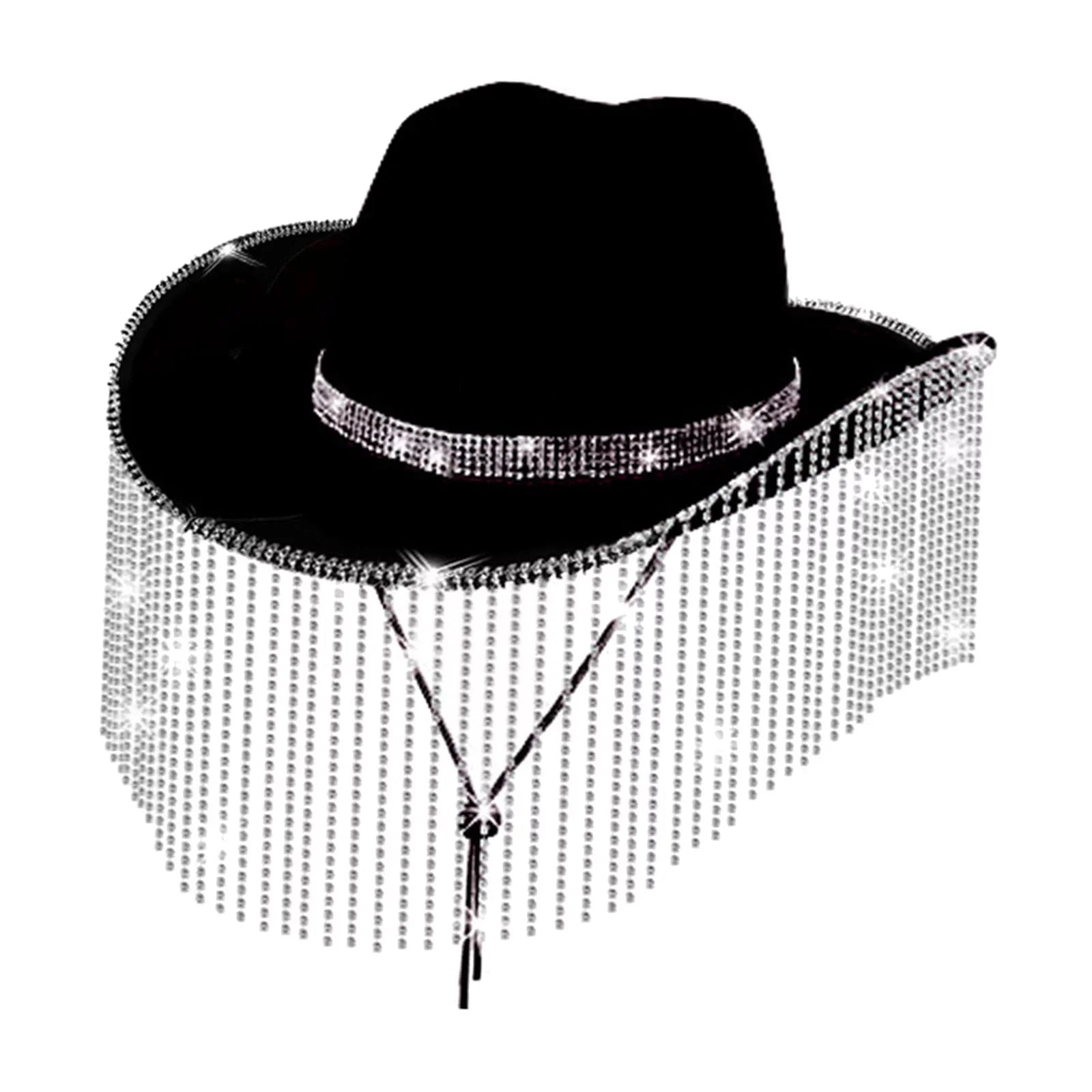 Segolike Cowboy Hat Men Cowgirl Hat Sun Protection Lightweight with Chin Strap Unisex Sunhat Sun Hat for Camping Street Beach Festivals Backpacking Black