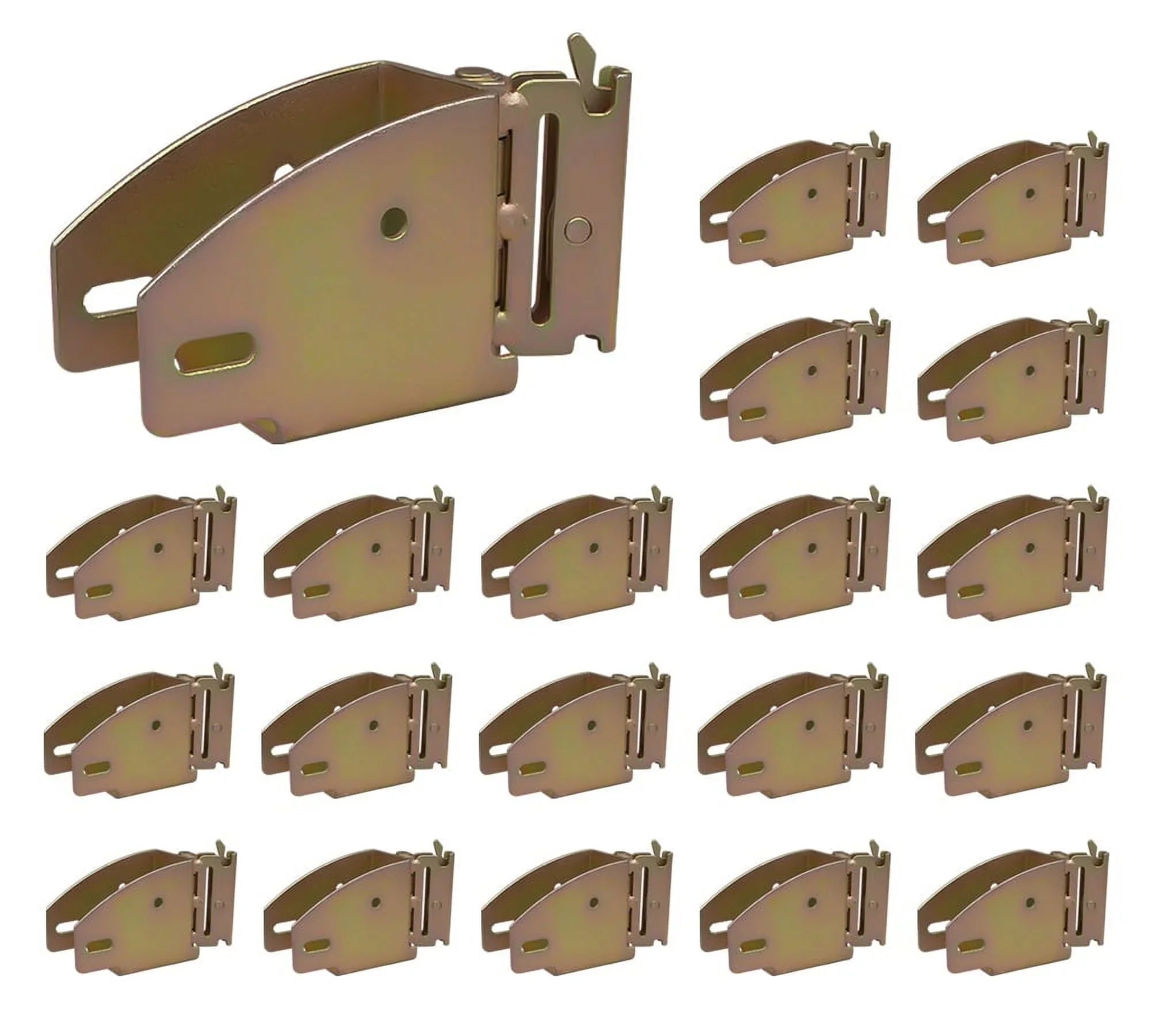 (20 Pack) -Track Wood Beam Socket Shelf Brackets w/ Rotating Hinge -  Track Bracket for 2x4 & 2x6 Wood Beams Fitting in Truck, Enclosed Trailer, Cargo, Van - -Track Accessories & Rail System