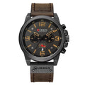 8314 Men Watch Quartz Brand Watch Wristwatch Calendar Hour Minute Time Display Leather Watch