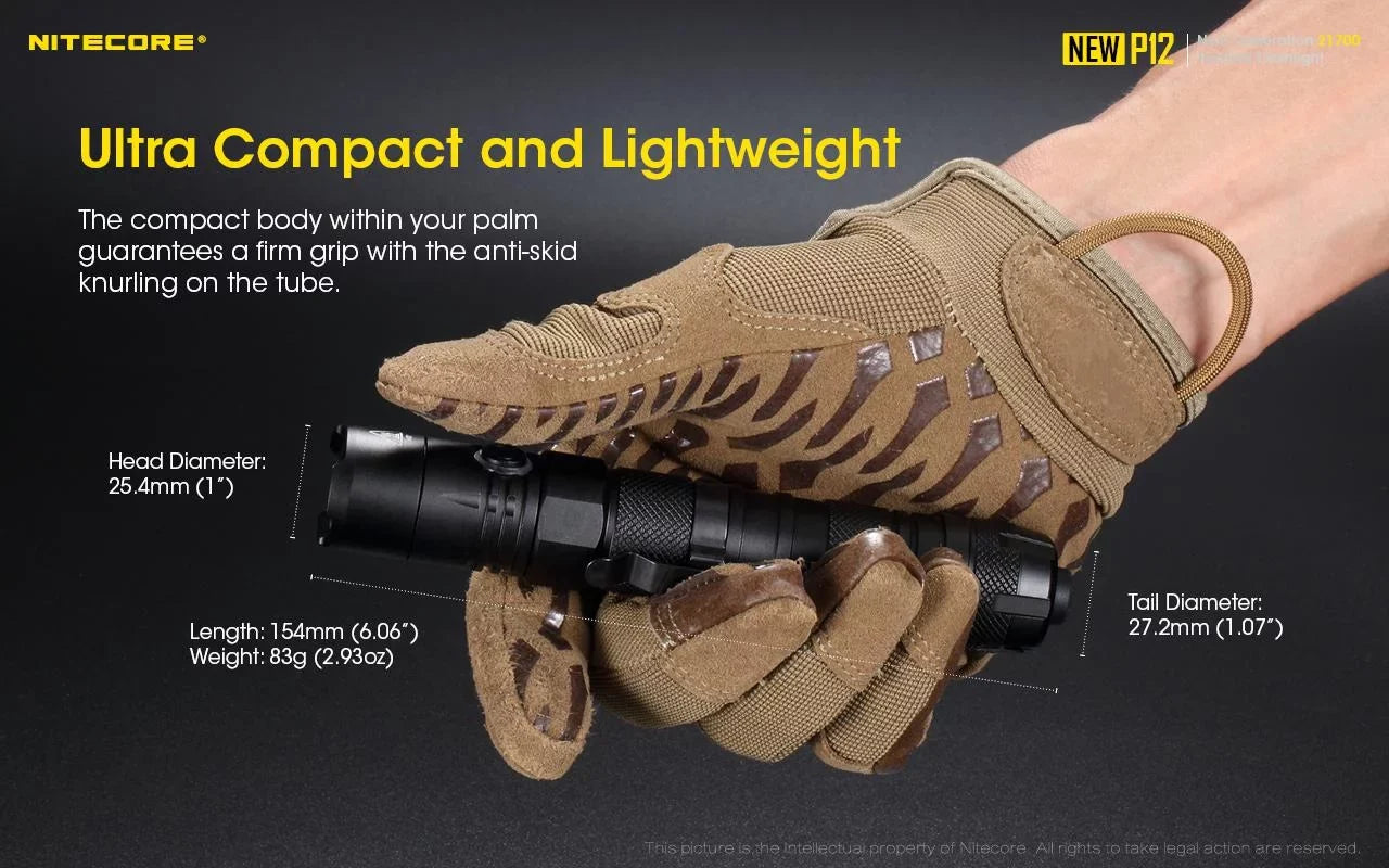 Nitecore New  Version  Flashlight - 1200 Lumens w/ Battery,  Cord, Offset Mount,  Pressure Switch,  and  3Amp Wall Adapter