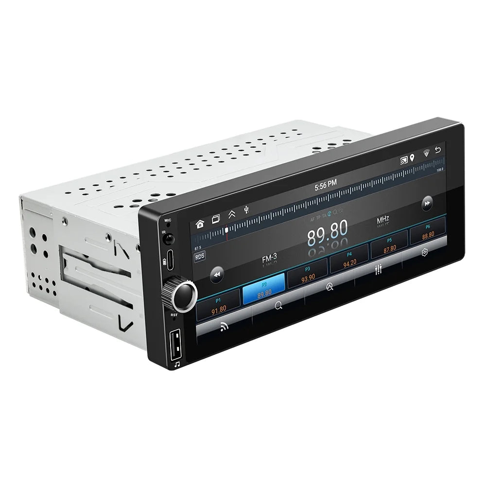 Android 13 Car Stereo Single Din Wireless Android Auto - [2+32G] 7 inch Touch Screen Radio -  Navigation, WiFi, Mirror Link +  Backup Camera and Microphone
