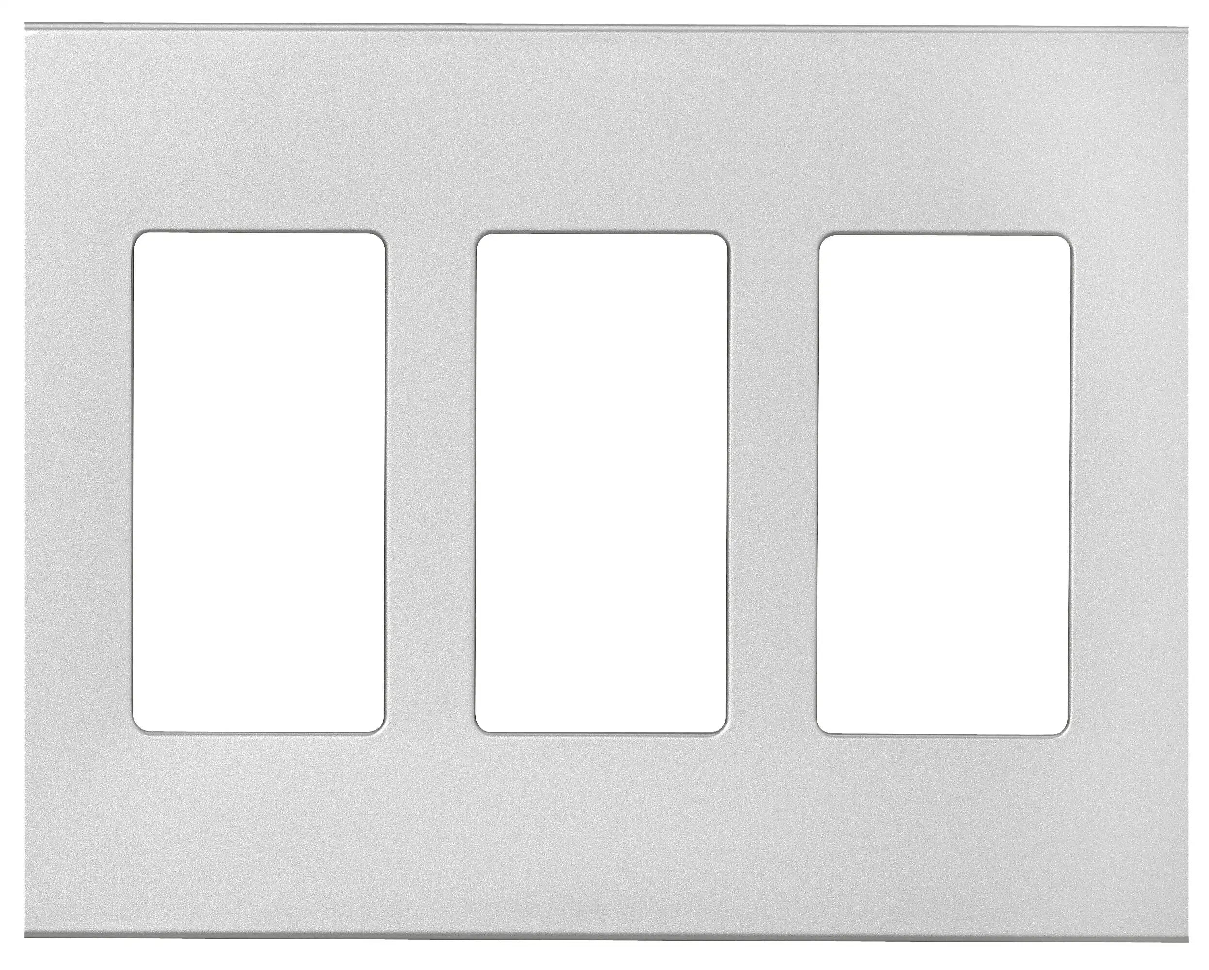 Eaton Wiring Devices --  Wallplate, 4.87 Inch Length, 6-3/4 Inch Width By 3 -Gang, Polycarbonate, Silver Granite