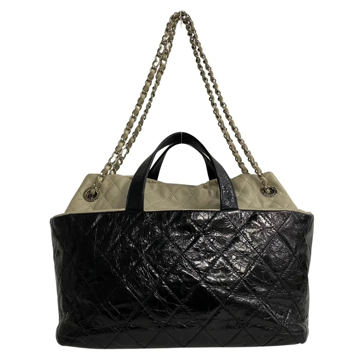 Pre-Owned  Chanel Matelasse Patent Leather 2way Handbag Chain Shoulder Bag Black 20309 (Good)