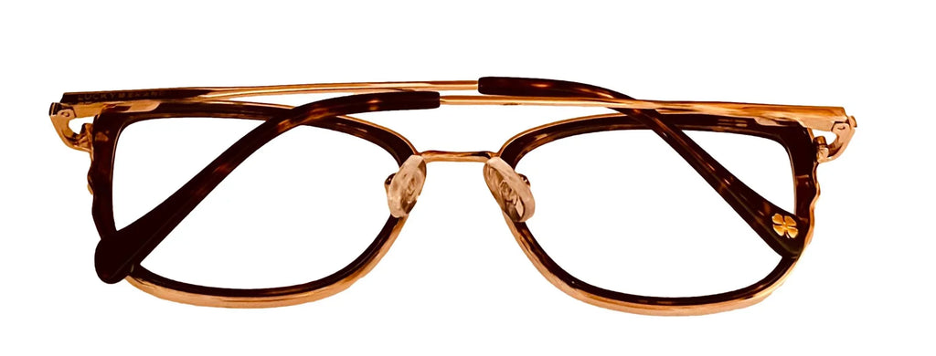 Lucky Brand Women's Eyeglass Tortoise Gold Butterly Metal . 54mm