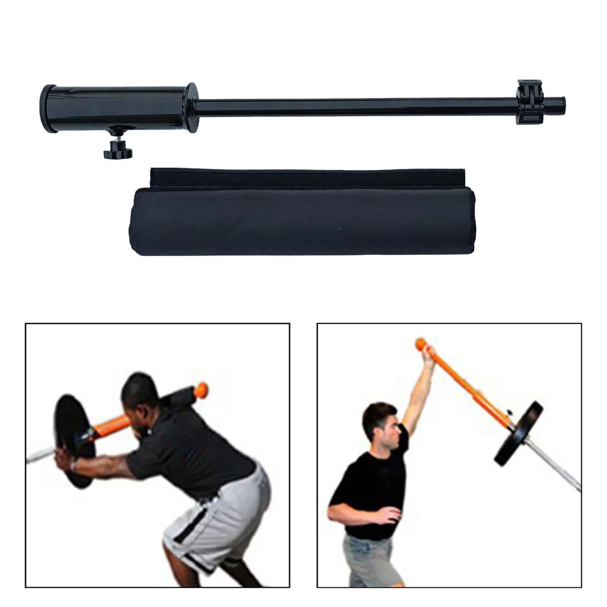 Fitness Barbell Deadlift Training Handle Attachment Exercise for 2 inch Bar Landmine Attachment for Weight Lifting Triceps Biceps Accs Bar with enclosure