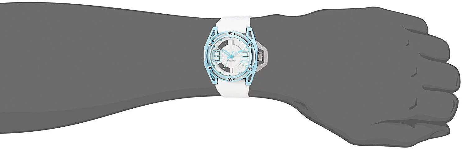 ' Quartz Stainless Steel and Silicone Casual Watch, Color:White (Model: 2X1-009)