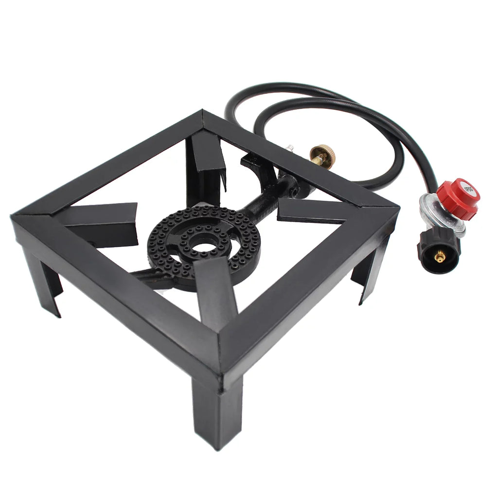 Eccomum Camping Propane Stove Outdoor Cooker, Propane Burner for Outdoor Cooking Round Outdoor Stove Burner, Ideal for Camping, Tailgating, Traveling, and More