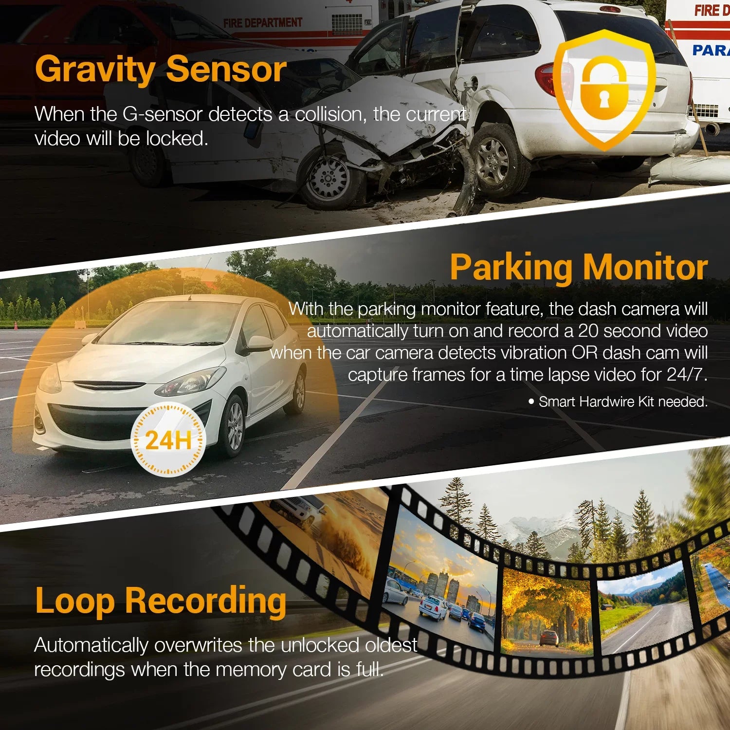 Rexing -4K Ultra  Car Dash Cam w/Wi-Fi and