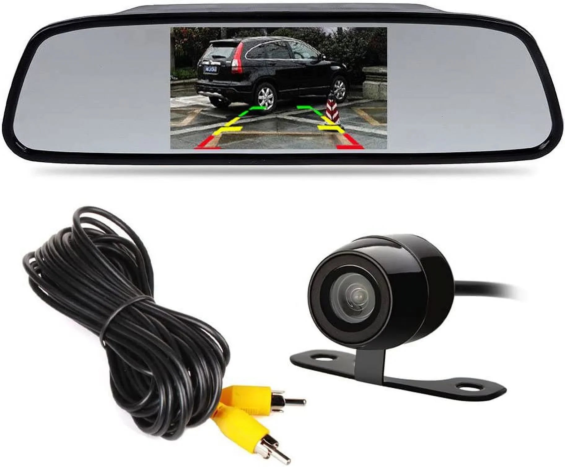 4.3"   Car Rear View Mirror Monitor Kit + Waterproof Mini Backup Reverse Reversing Camera 170°for Car/Vehicle