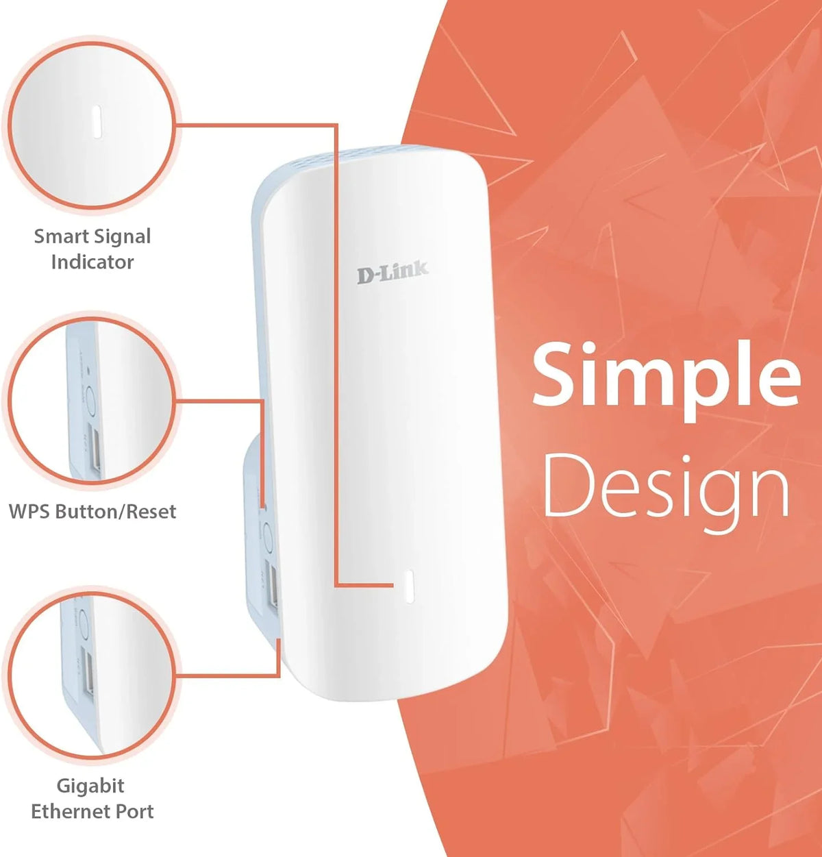 '-Link  Mesh WiFi 6 Range Extender | 1x Gigabit  Port |  | Cover up to 2300 Sq. ft ()