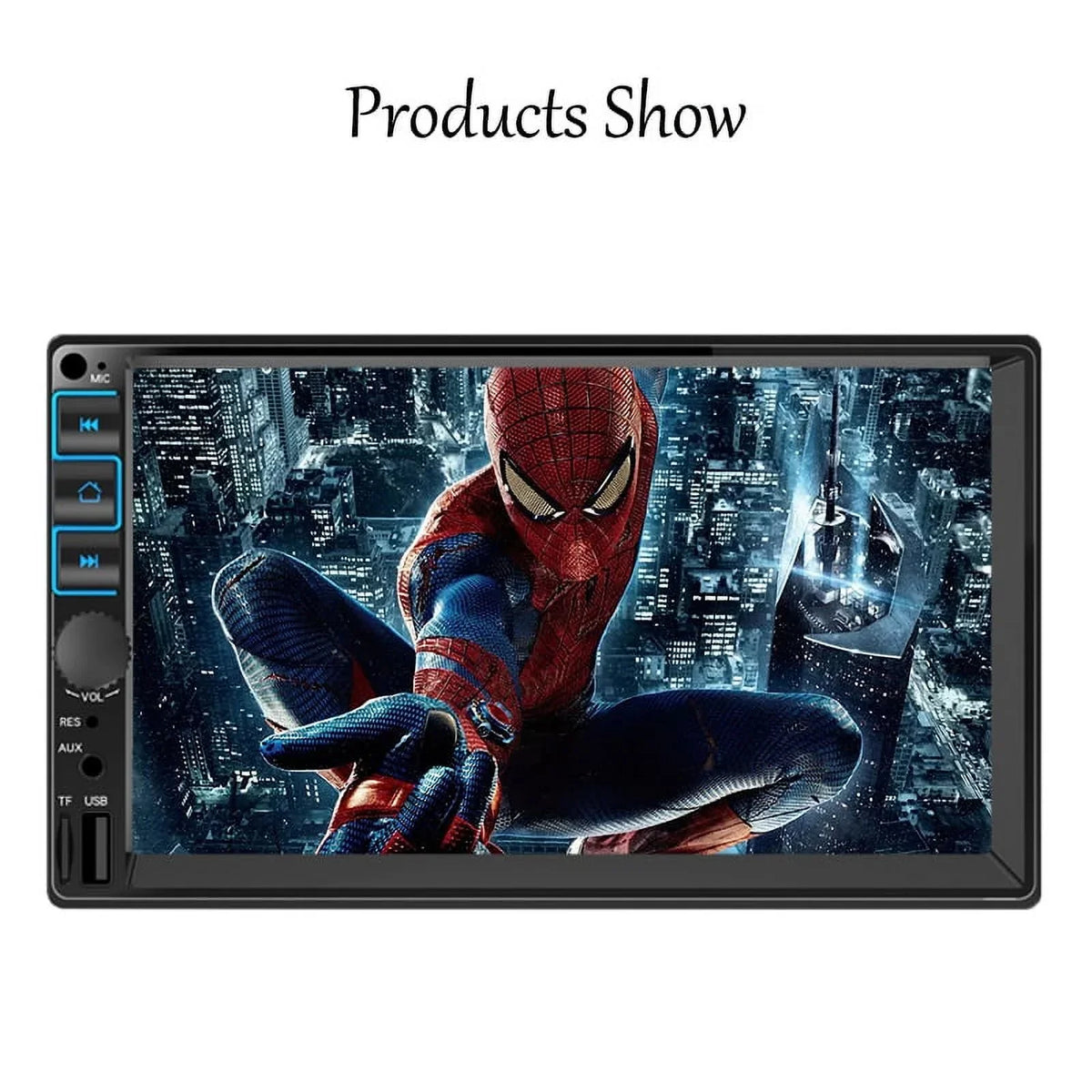 Car Radio 7'' 2 Din Stereo Receiver Bluetooth, Microphone, Mirror Link, Display, , Touch Screen Support Apple Carplay , Android Auto