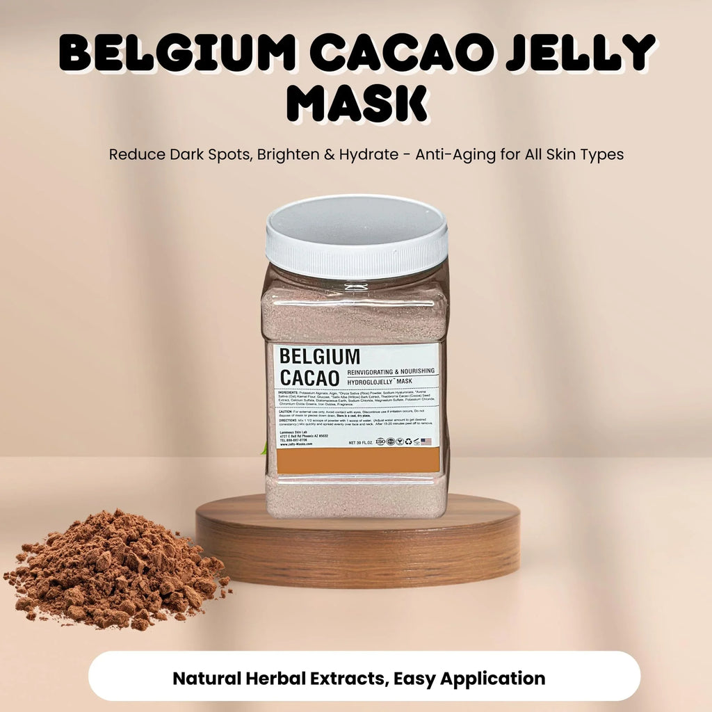 Luminous Skin Lab Belgium Cacao Jelly Mask, Peel off Facial Mask, Anti Aging, Reducing Dark Spot, All Skin Type, 30 fl oz