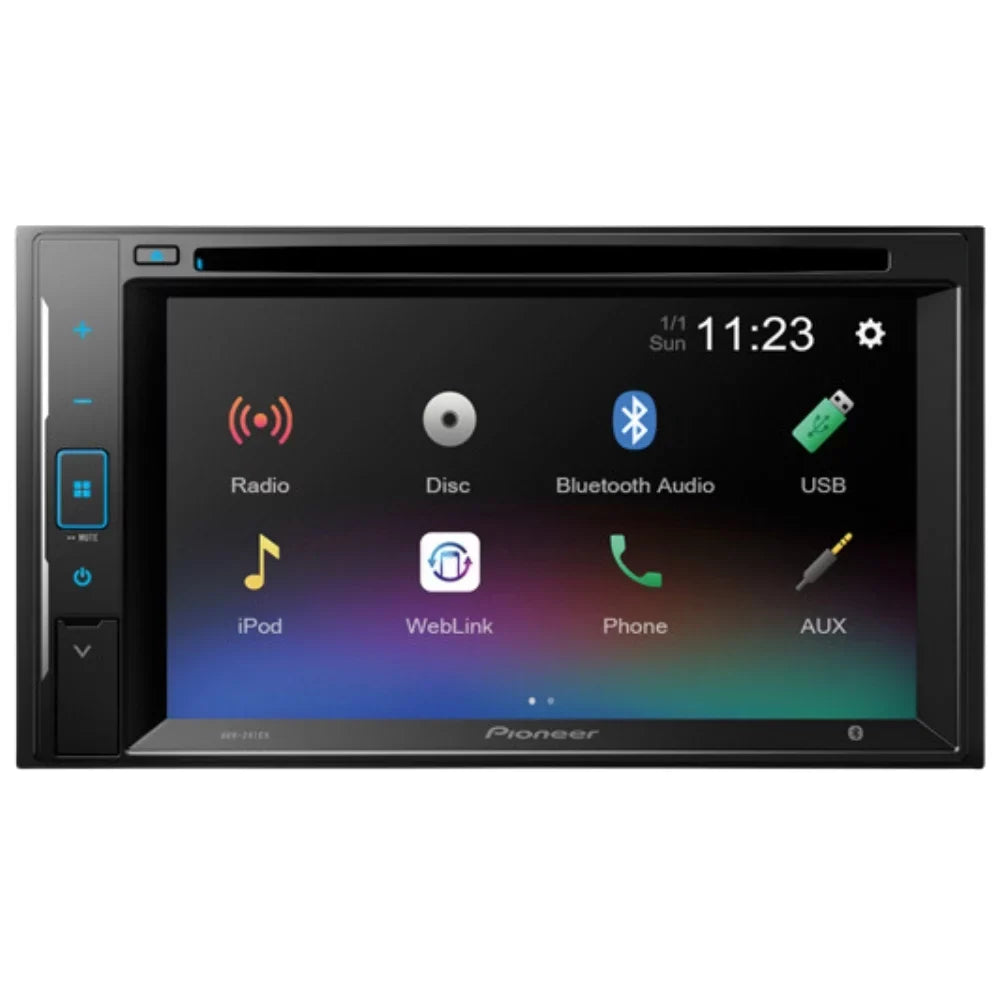 Bundle for 2005-2007 Ford Focus / Pioneer -241EX Double  Car Stereo with Bluetooth/Backup Camera/Installation Kit/in-Dash / / 6.2" Touchscreen Digital Media Receiver