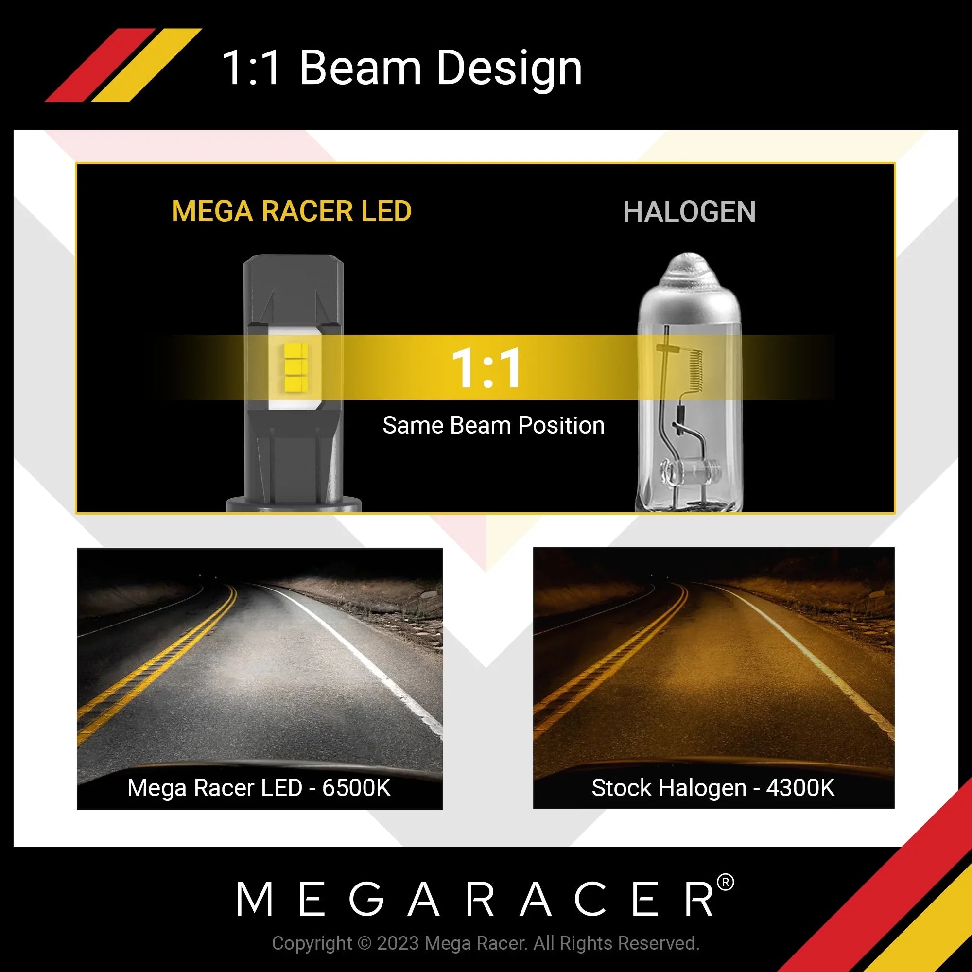 Mega Racer Audi  Wireless      Headlight Bulbs 6500K Cool White 12V 50W 12000LM Audi  2004 2005 2006 38812 High Beam/ Fog Light Automotive Replacement