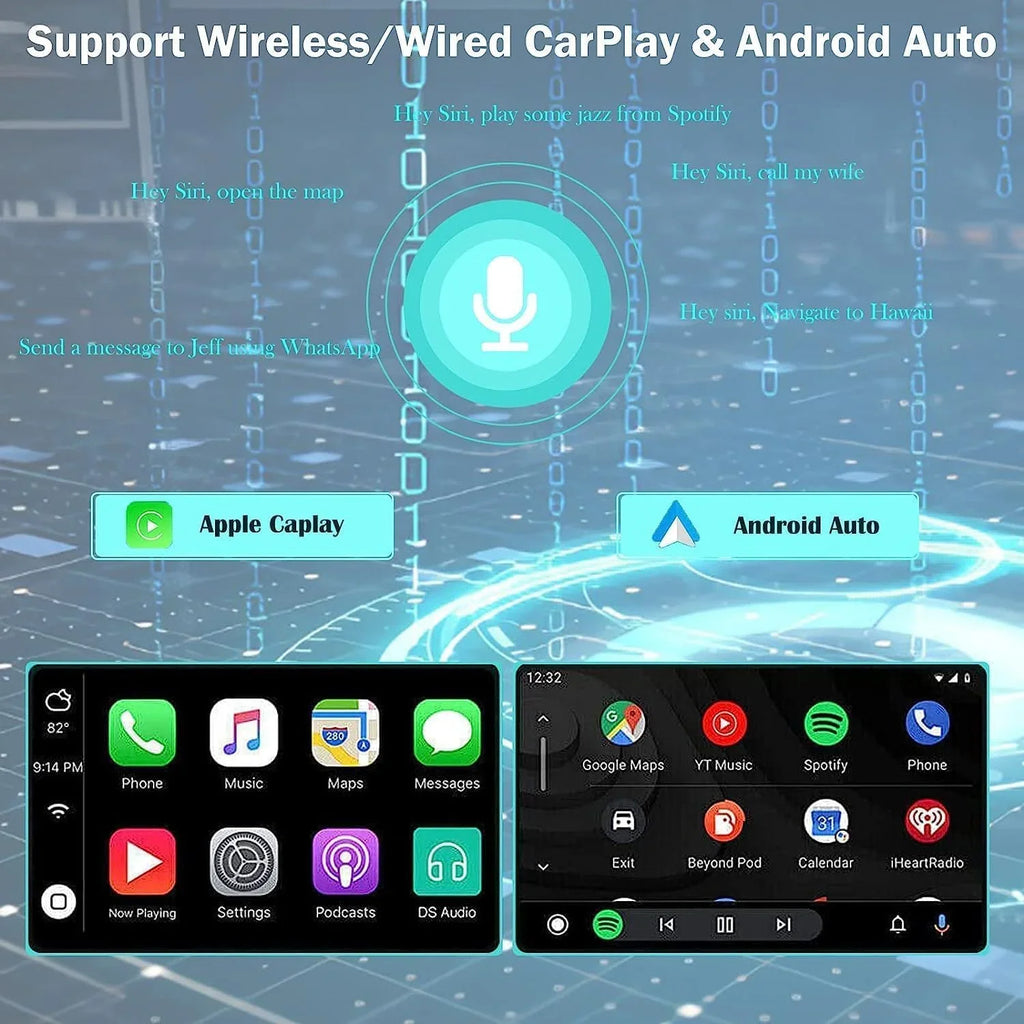 10" Car Stereo Radio w/Carplay Android Auto for Nissan Xtrail Qashqai Rogue 2014-2019 Double Din Android 13 Touchscreen Audio Receiver w/WiFi  Navigation Bluetooth Backup Camera Mic- 2+32G