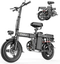 2024 Folding Ebike 14" 400W 48V Electric Bike Bicycle for Adult 15Ah-City Toofly