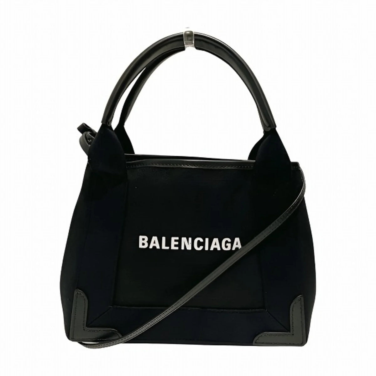Pre-Owned Balenciaga Navy Cabas  390346 2WAY Bag Handbag Shoulder Ladies (Good)