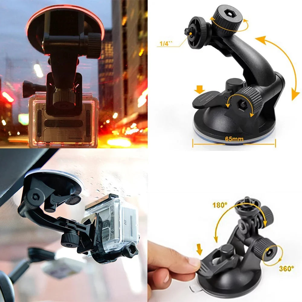 Insta360  2 Action Camera with Deluxe Bundle - Includes: Action Camera Frame Adapter for Insta360 , Selfie Stick, Suction Cup Mount, Floating “Bobber” Handle, Pipe/Bike Mount & Much More