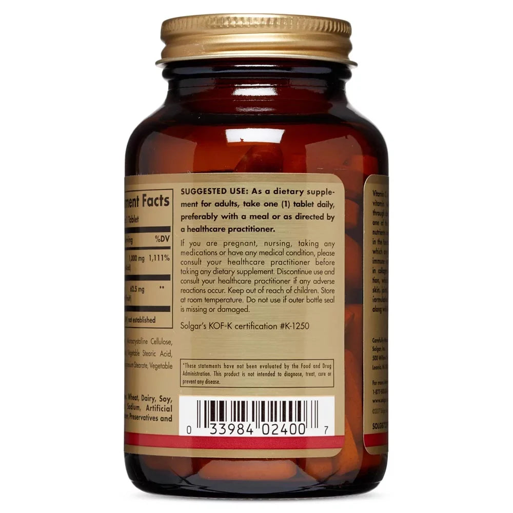 Solgar Vitamin  1000 mg with Rose Hips Tablets, 100 Ct