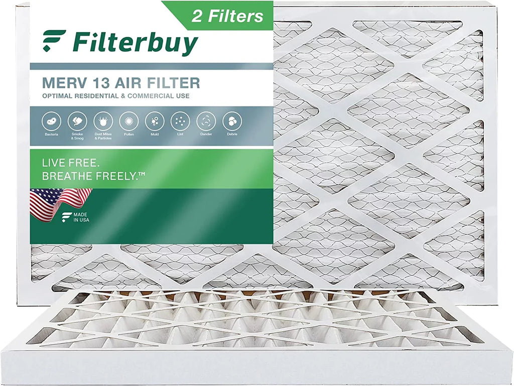 Filterbuy 12x24x2  13 Pleated   Furnace Air Filters (2-Pack)