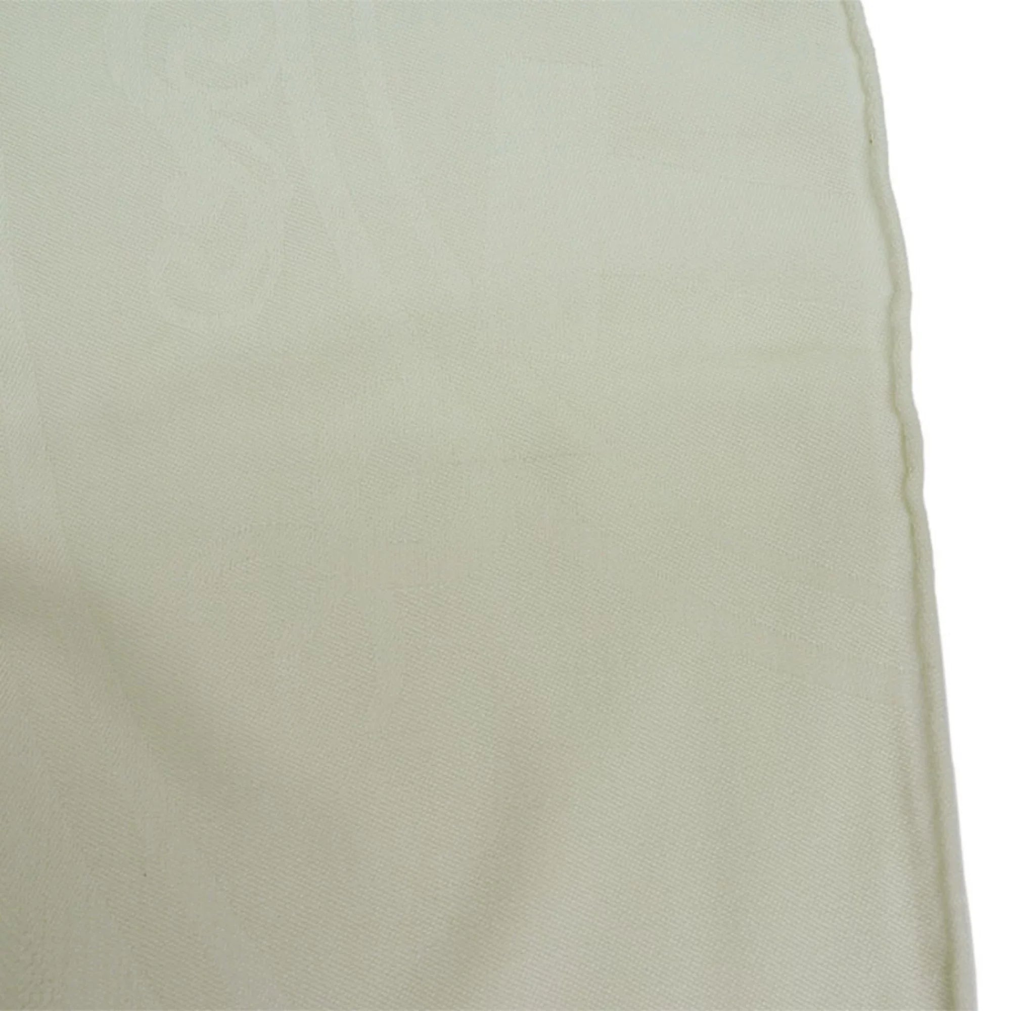 Pre-Owned Hermes  New Libris Stole Yvoire White  Women's (Like New)