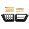 1Pair Rear Door Net Pocket Storage Box Organizer Tray for Ford Bronco 2021 Metal Black