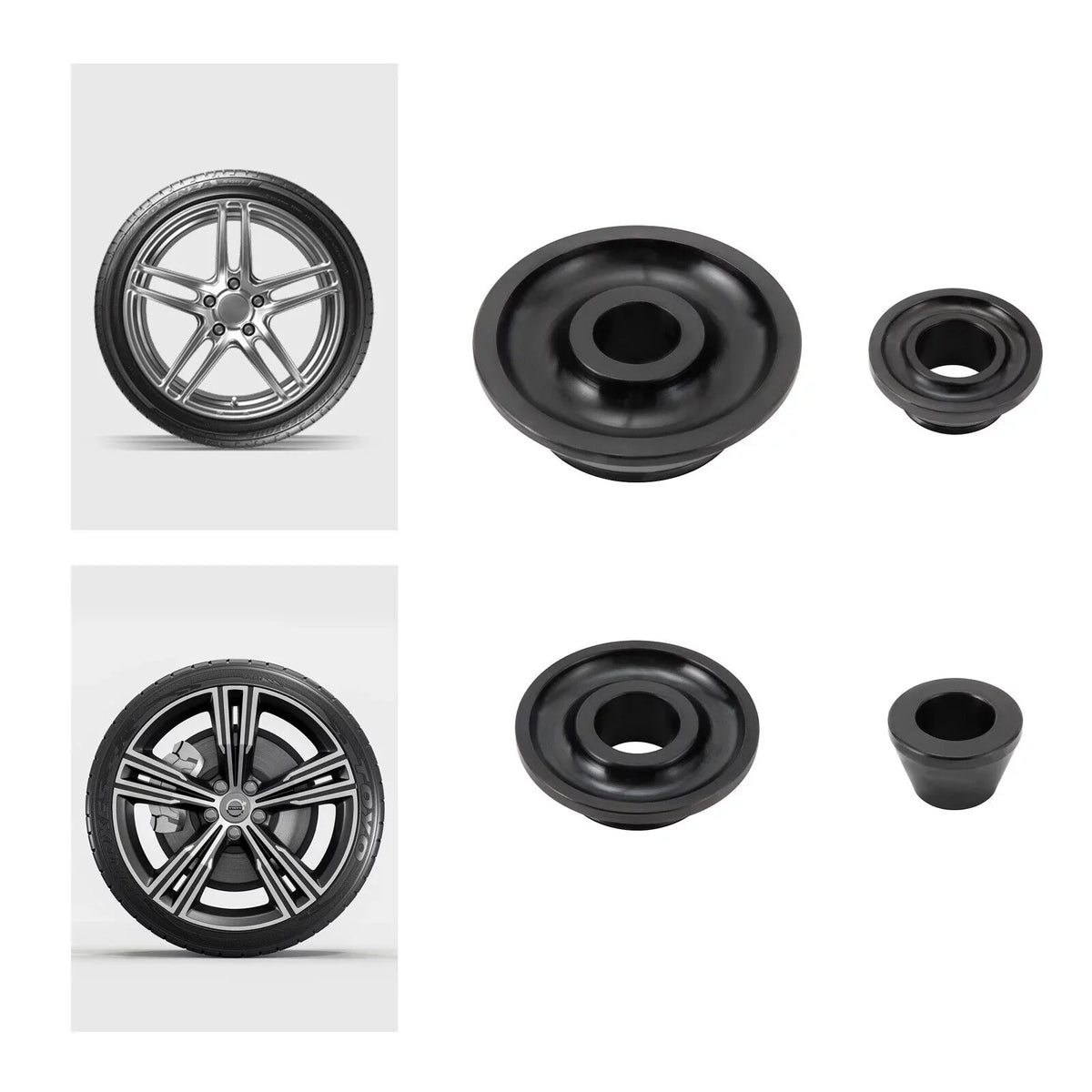 4 Sizes 36mm Tire Balancer Cones Set Wheel Balancer Adapter Cones Taper Cone Kit