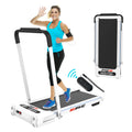 ikayaa  2 in 1 Under Desk Treadmill - 2.5  Folding Treadmill for Home, Installation-Free Foldable Treadmill Compact Electric Running Machine, Remote Control &  Display Walking Running Joggi