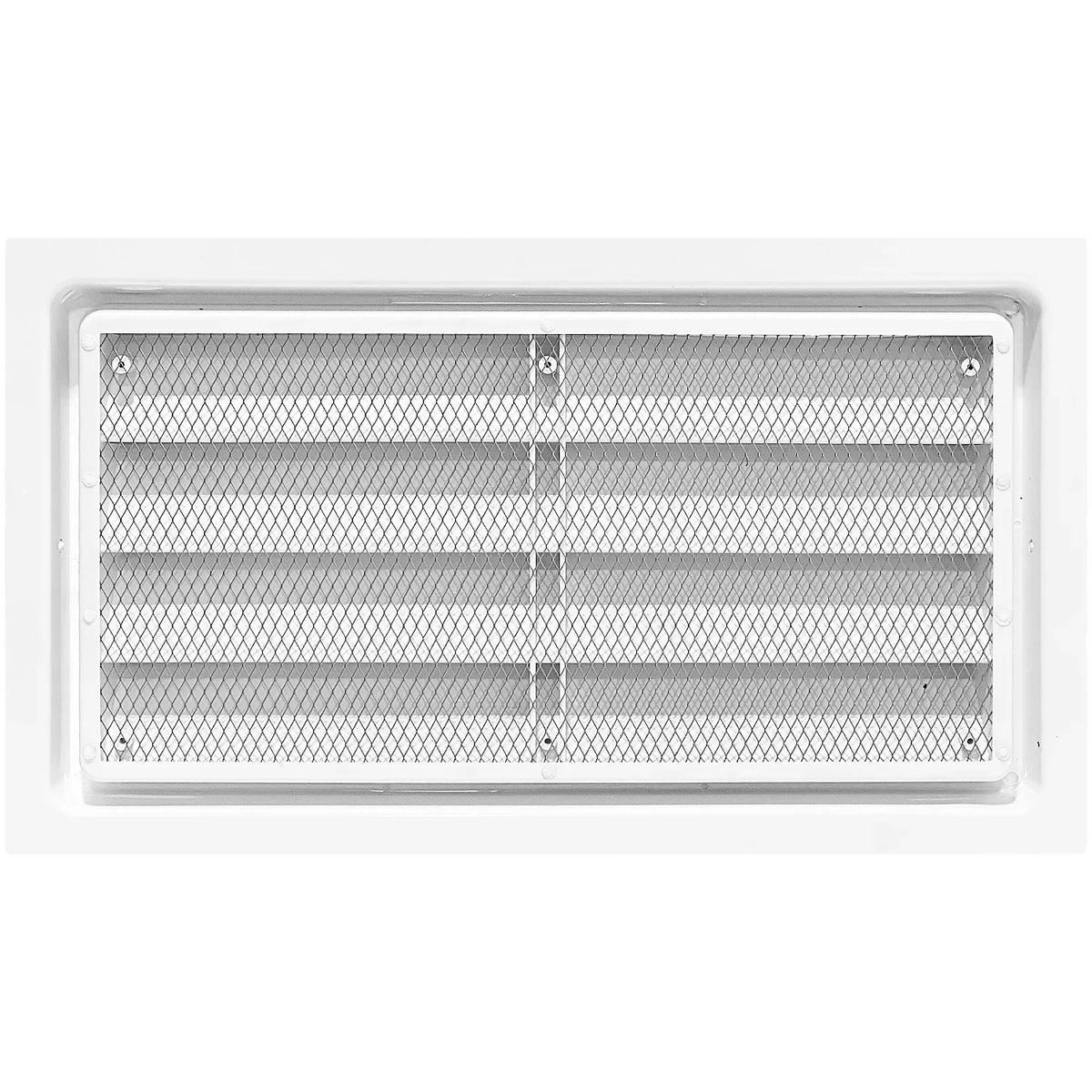 Crawl Space Manual Air Vent with Removable Cover and Vermin Screen (White, 8" Height x 16" Width)