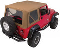 Rampage by RealTruck 68836 Complete Soft Top Kit With Frame & Hardware For 1997-2006 Jeep Wrangler , With Full Steel Doors, Khaki Diamond /Tinted Windows