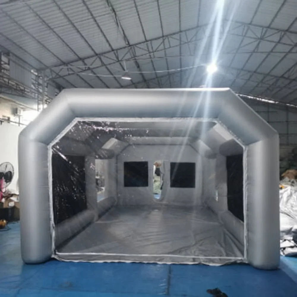 Portable Spray Booth Inflatable Tent Car Paint Cabin Air Filter 28x15x10FT