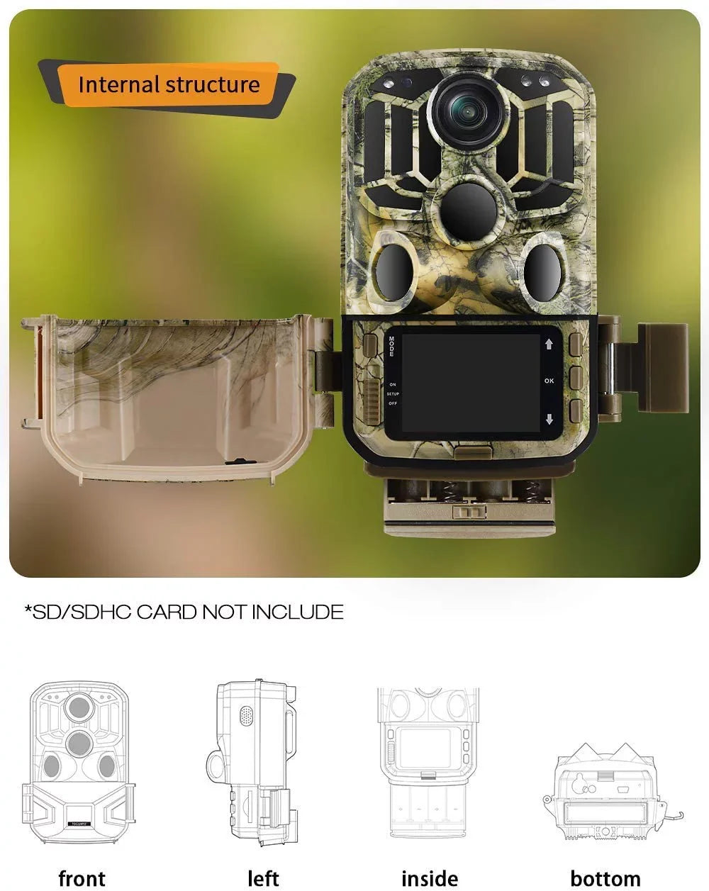 WiFi Bluetooth Trail Camera 20MP 1296P Game Hunting Camera with Nigth Vision Waterproof