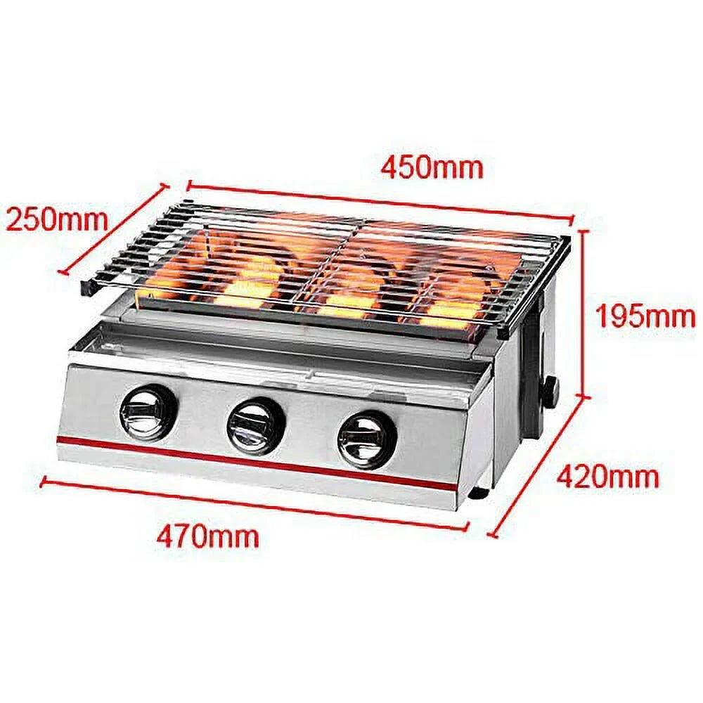 Propane Infrared Steak Grill - Efficient Heating Outdoor Portable Gas Grill with Vertical Cooking,Stainless Steel Single Burner Propane Gas Grill,Perfect for Steak,Ribeyes,Picnic,