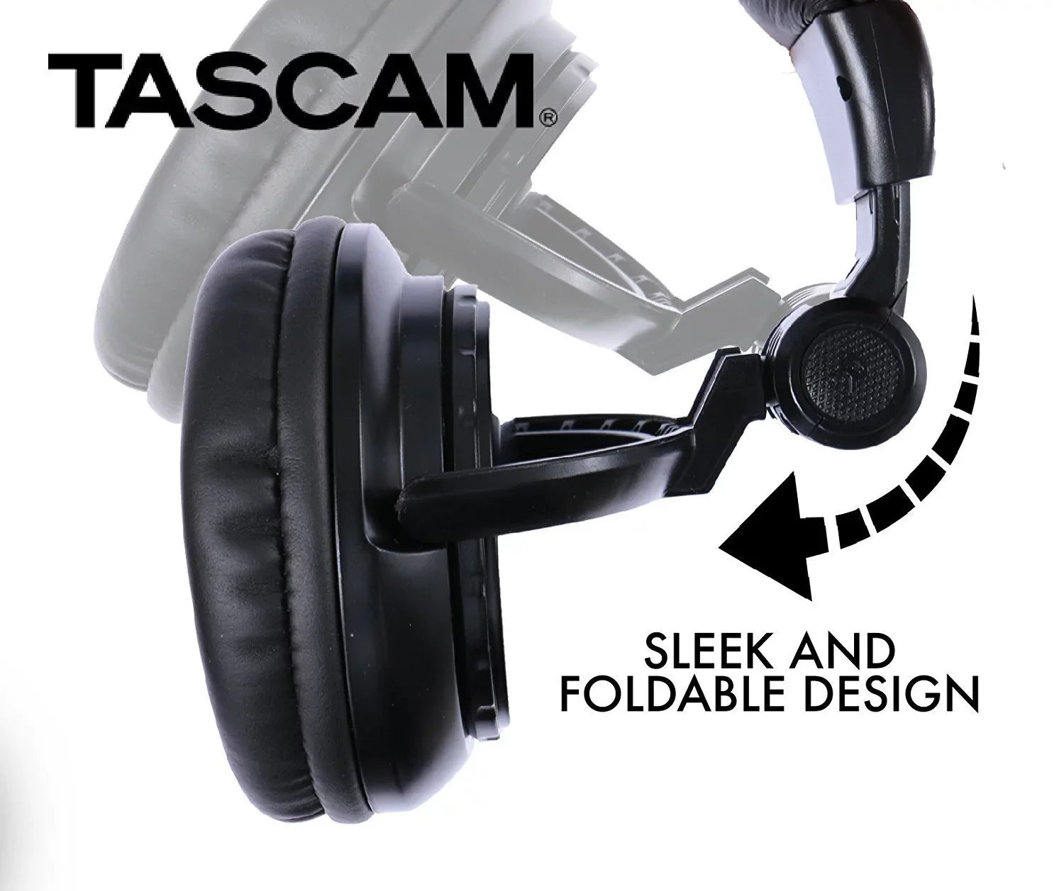 Tascam -03 Closed Back Over-Ear Headphones (Black)